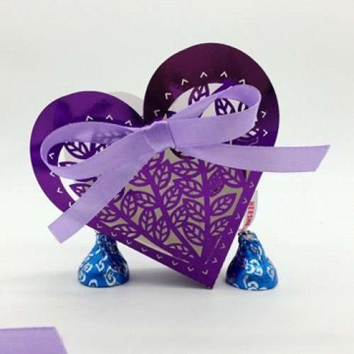 Heart Shape Candy Box Wedding Box Customized Laser Cut Paper